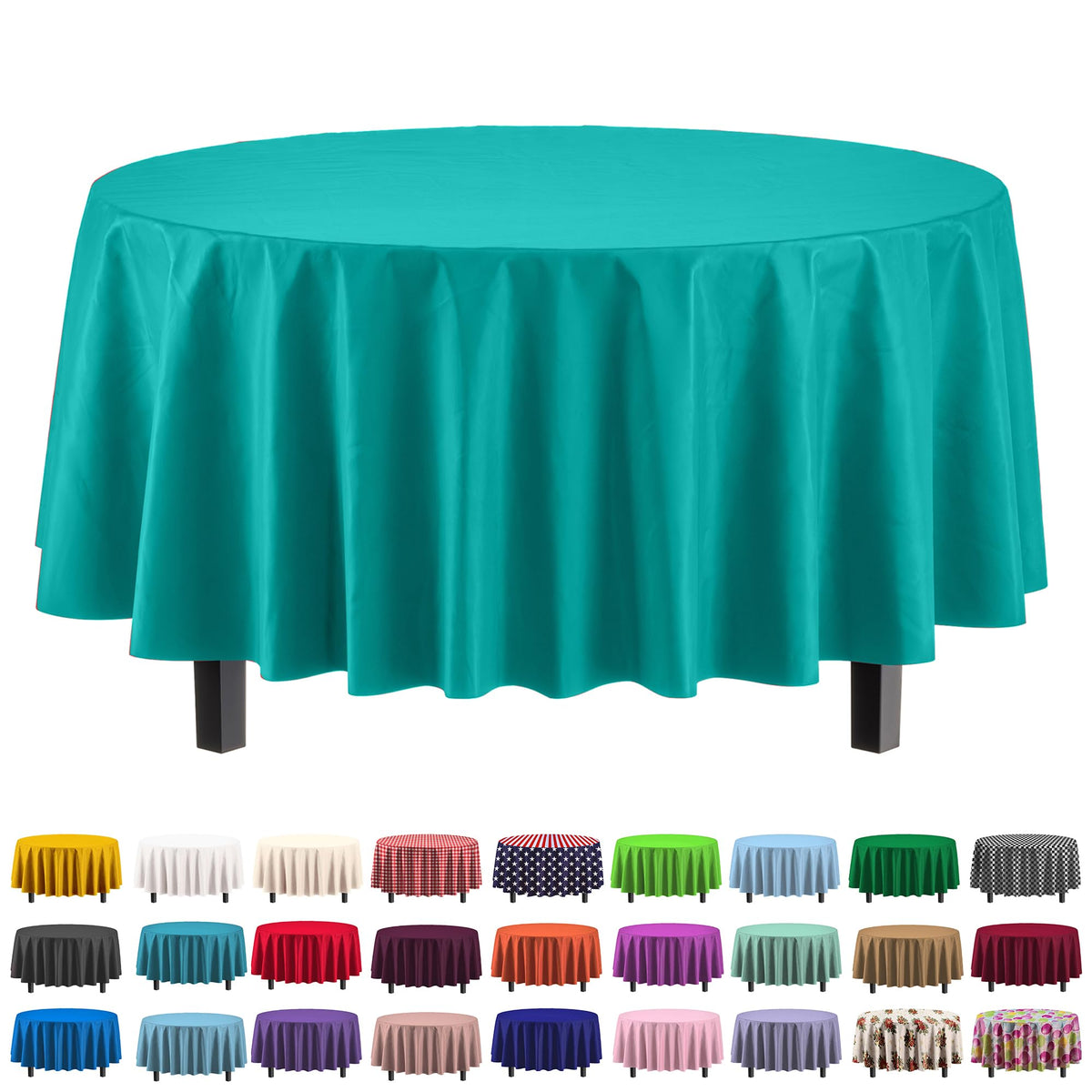 Exquisite Navy Plastic Table Cloth Disposable 6 Pack - 54 x 108 Inch Rectangle Tablecloth for 6 Foot Tables - Waterproof Table Cover for Party Wedding Birthday Graduation BBQ Catering