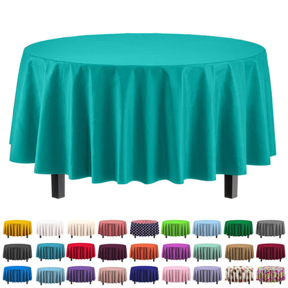 Exquisite Navy Plastic Table Cloth Disposable 6 Pack - 54 x 108 Inch Rectangle Tablecloth for 6 Foot Tables - Waterproof Table Cover for Party Wedding Birthday Graduation BBQ Catering