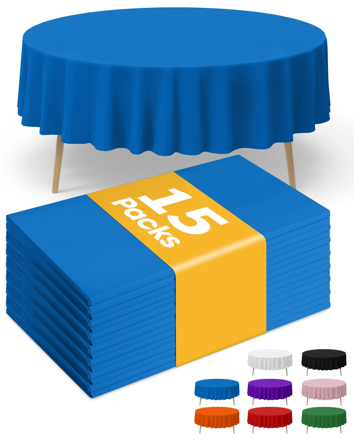 Niuara Black Plastic Table Cloth Rectangle Table 15 Pack, 54''×108'' Tablecloth for Graduation Decorations Class of 2025, Table Cloth for Disposable Use, Table Cover for Holiday Party, Gathering
