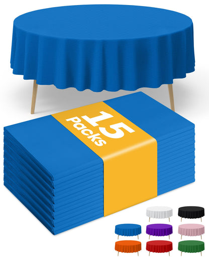 Niuara Black Plastic Table Cloth Rectangle Table 15 Pack, 54''×108'' Tablecloth for Graduation Decorations Class of 2025, Table Cloth for Disposable Use, Table Cover for Holiday Party, Gathering