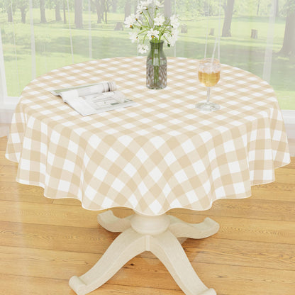 Smiry Fall Tablecloth, Flannel Backed Vinyl Table Cloth, 60"x84"