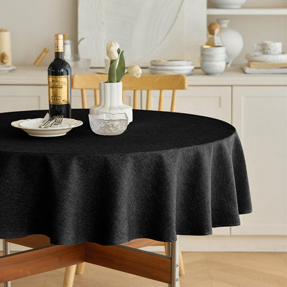 Decorelia Linen Textured Fall Tablecloth Rectangular Burnt Orange, 52"x70"