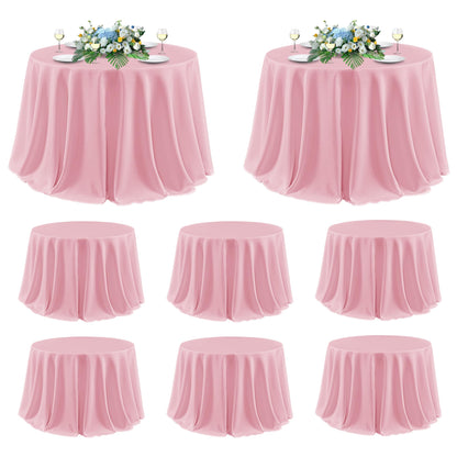 sancua 2 Pack White Table Cloth 60x102 Inch for 6 Feet Rectangle Tables
