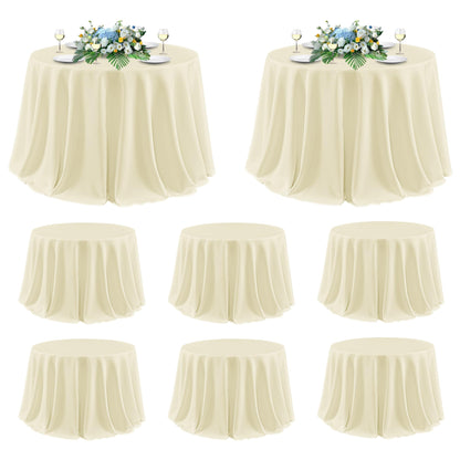 sancua 2 Pack White Table Cloth 60x102 Inch for 6 Feet Rectangle Tables