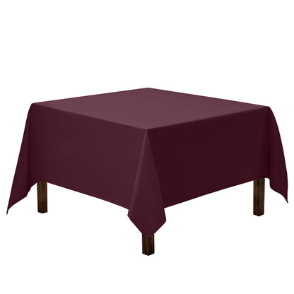Gee Di Moda Square Tablecloth - 70 x 70 Inch Black Table Cloth for Medium Square or Round Tables - Heavy Duty Washable Fabric - for Buffet Table, Holiday Party, Dinner, Wedding & Baby Shower