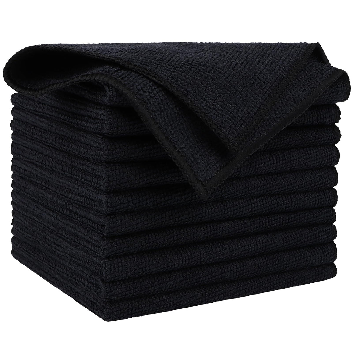 AIDEA Microfiber Cleaning Cloth Blue-50PK,Microfiber Towels for Cars 12×12"
