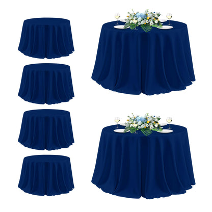 sancua 2 Pack White Table Cloth 60x102 Inch for 6 Feet Rectangle Tables