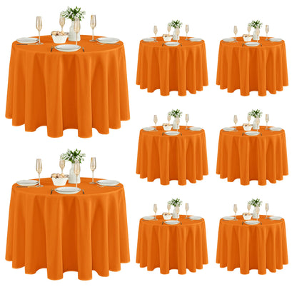 Fitable 6 Pack White Table Cloths 70x120 Inch for 6-8 Ft Rectangle Tables