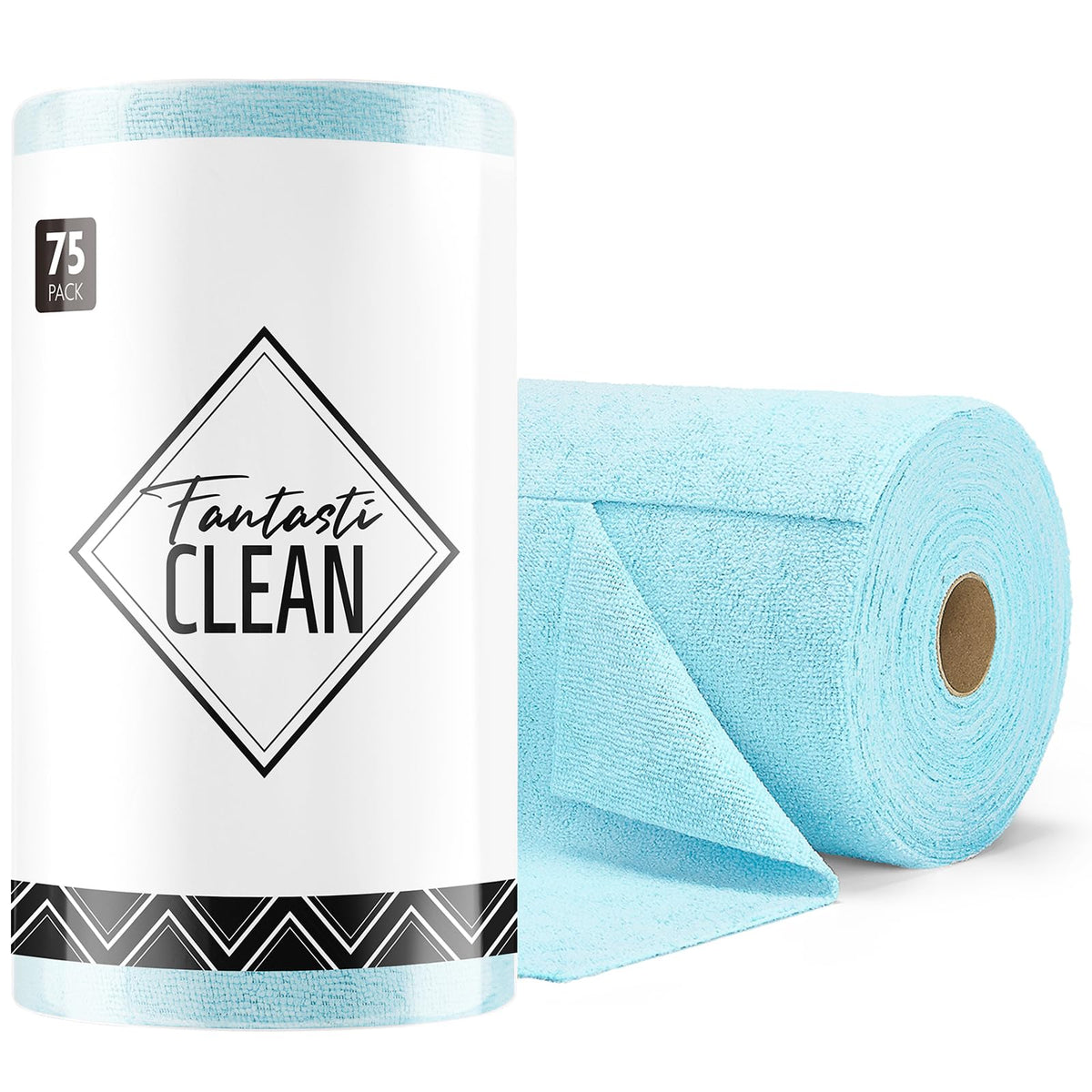 Fantasticlean Microfiber Cleaning Cloth Roll -75 Pack, 12" x 12" (Pink)