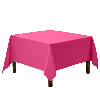 Gee Di Moda Square Tablecloth - 70 x 70 Inch Black Table Cloth for Medium Square or Round Tables - Heavy Duty Washable Fabric - for Buffet Table, Holiday Party, Dinner, Wedding & Baby Shower