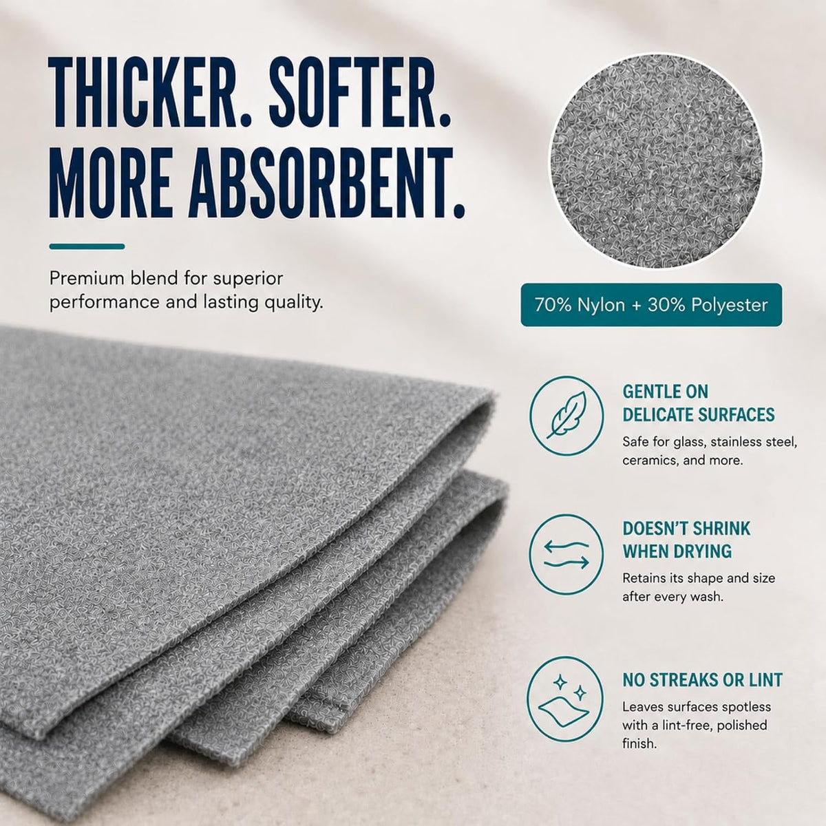 10Pcs Magic Cleaning Cloth, Streak-Free in One Wipe with Water Only(XXL)