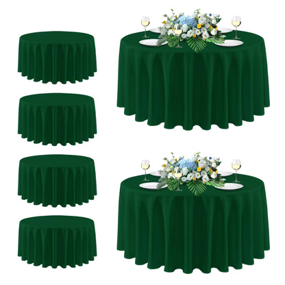 sancua 2 Pack White Table Cloth 60x102 Inch for 6 Feet Rectangle Tables