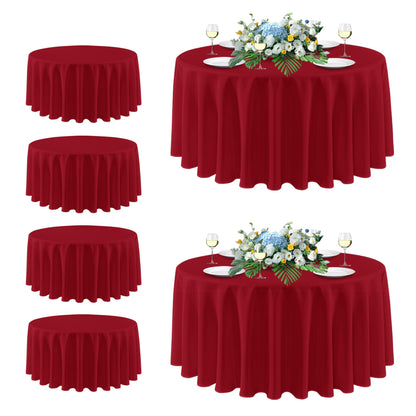 sancua 2 Pack White Table Cloth 60x102 Inch for 6 Feet Rectangle Tables