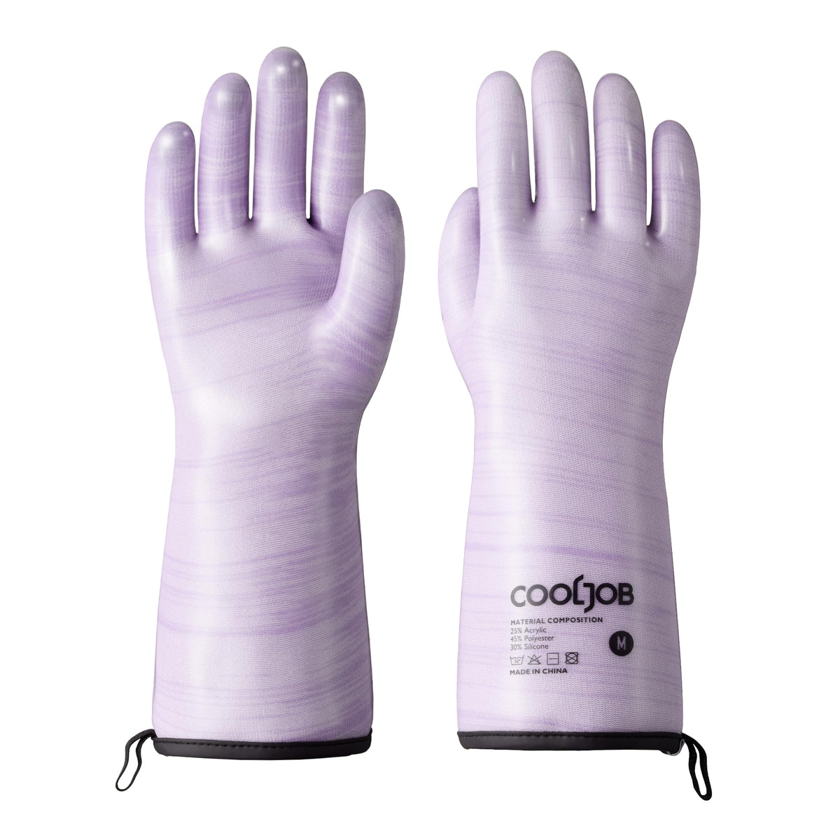 COOLJOB Heat Resistant Oven Gloves, Waterproof BBQ Mitts, Blue, Large