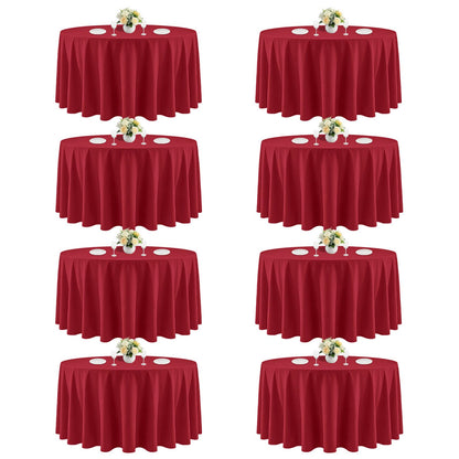 White Rectangle Table Cloth 60 x 102 Inch, 8 Pack