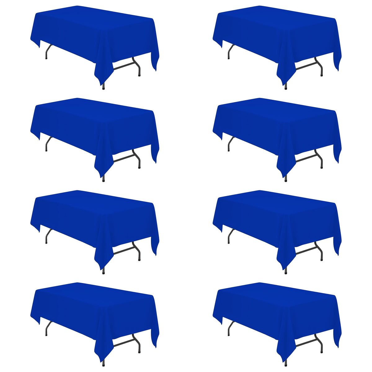 BRILLMAX 6 Pack White Tablecloths 60x126 Inch for 8ft Rectangle Tables
