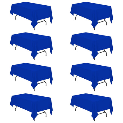 BRILLMAX 6 Pack White Tablecloths 60x126 Inch for 8ft Rectangle Tables