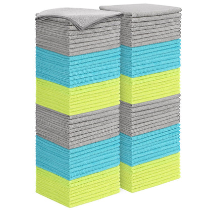 AIDEA Brown Microfiber Cleaning Cloth-12PK, Cleaning Rags 12"x12" Absorbent