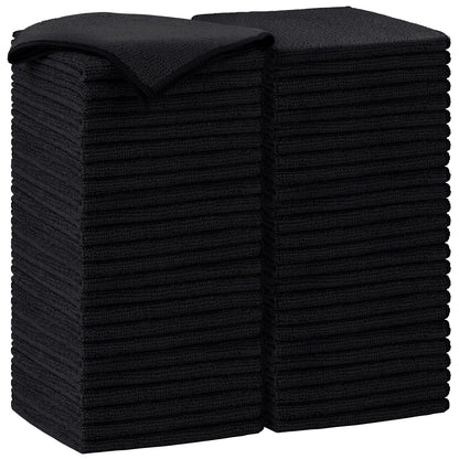 AIDEA White Microfiber Cleaning Cloth-12PK, Cleaning Rags 12"x 12" Reusable