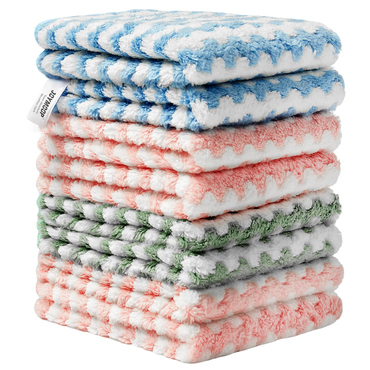 JOYMOOP Microfiber Cleaning Cloth, 18 Piece Set, Small, Multi Color