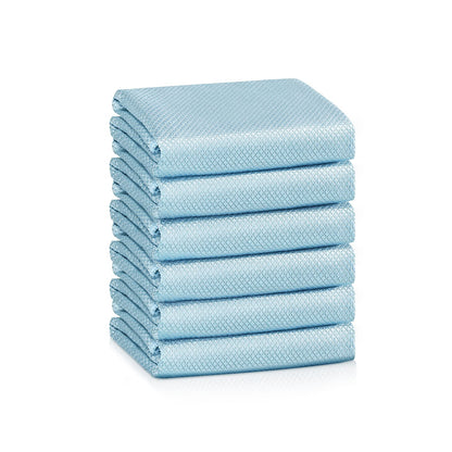 Fish Scale Streak Free Magic Glass Window Car Mirror Microfiber Cleaning Cloth Cleaner Cloths,Lint Free Stainless Steel Windshield Shower Cleaning Cloth,Miracle Polishing Towels Shiny Wipes,Pack 6,Mix