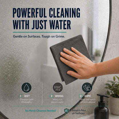 10Pcs Magic Cleaning Cloth, Streak-Free in One Wipe with Water Only(XXL)