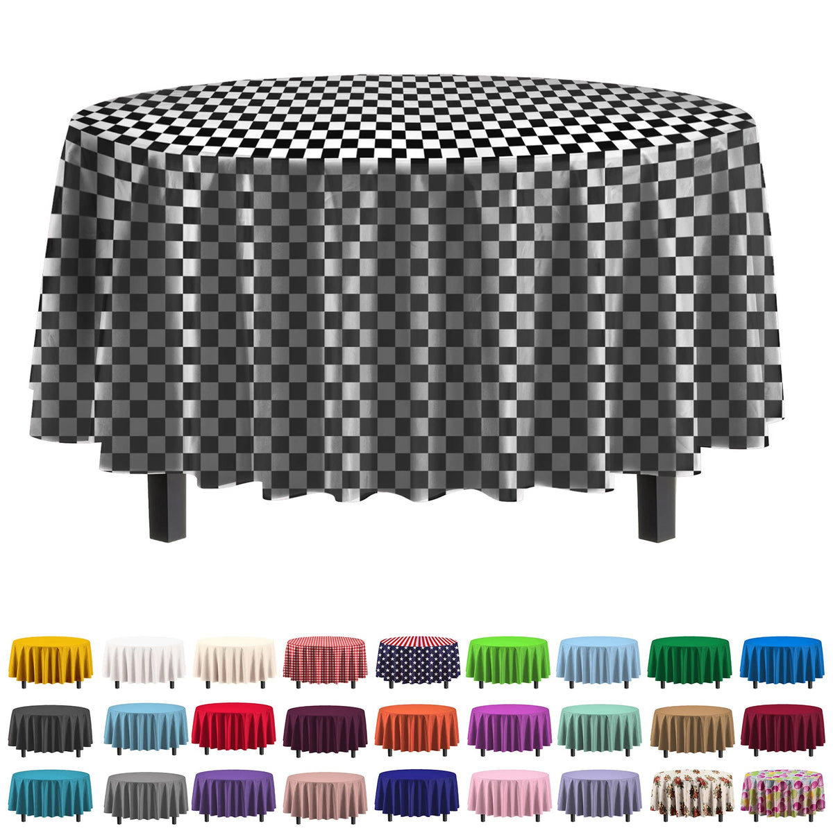 Exquisite Navy Plastic Table Cloth Disposable 6 Pack - 54 x 108 Inch Rectangle Tablecloth for 6 Foot Tables - Waterproof Table Cover for Party Wedding Birthday Graduation BBQ Catering