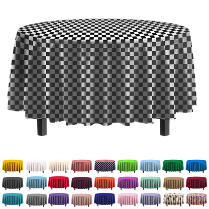 Exquisite Navy Plastic Table Cloth Disposable 6 Pack - 54 x 108 Inch Rectangle Tablecloth for 6 Foot Tables - Waterproof Table Cover for Party Wedding Birthday Graduation BBQ Catering