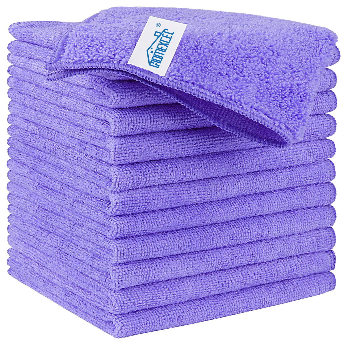 HOMEXCEL 8PK Microfiber Cleaning Cloth, Cleaning Rags for Home, 11.5x11.5in