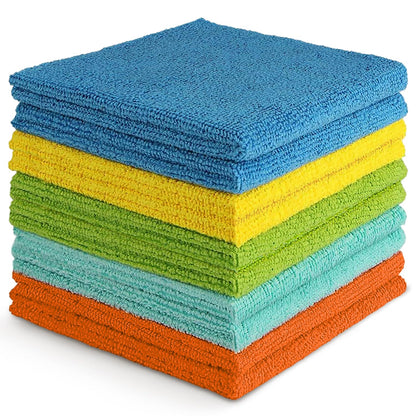 AIDEA Microfiber Cleaning Cloth-50PK, Microfiber Towels for Cars, 12"×12"