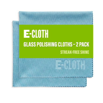 E-Cloth Glass & Polishing Cloth - Reusable & Durable Glass Cleaner - 4 Pack
