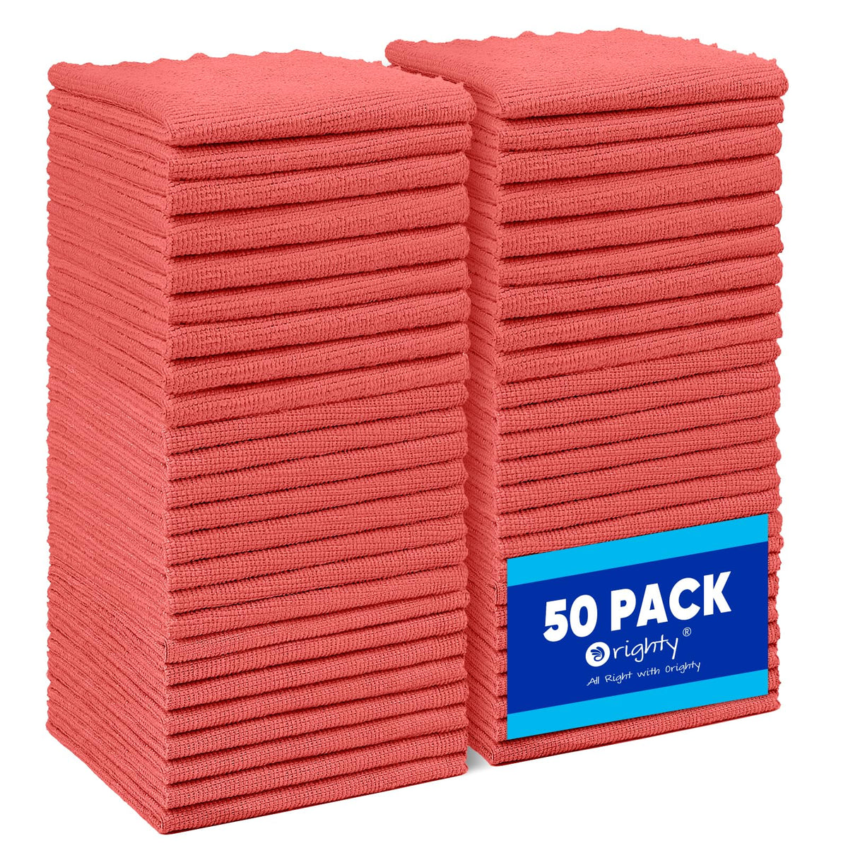 Orighty Microfiber Cleaning Cloth, Cleaning Rags, 12 Pack, 12x11 in