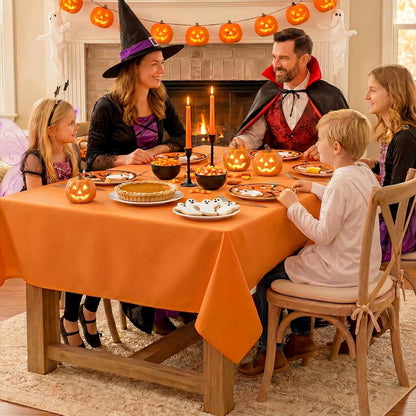 Softalker Orange Tablecloth Rectangle, 60 x 84 Inch