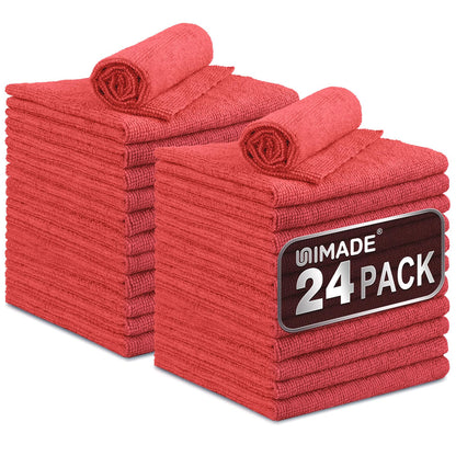 UNIMADE Microfiber Cleaning Cloth, 100PK Commercial Grade Work Rags
