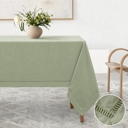 Linen World Linen Tablecloth,100% French Linen Natural Tablecloth 132" x 90" Inch,Washable Rectangular Tablecloth for Dining,Outdoor,Weddings and Restaurants,Decorative Thanksgiving Christmas