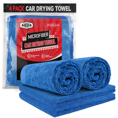 AIDEA Microfiber Cleaning Cloth 24 Pack, Microfiber Towels for Cars, Soft & Absorbent Cleaning Rags, Premium Lint Free Shop Towels for House, Kitchen, Car, 12inx16in