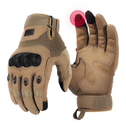 KEMIMOTO Tactical Gloves for Men, Touchscreen Motorcycle Gloves with Hard Shell & Palm Padding for Sports Motorcycle Cycling Tactical Airsoft Paintball Hunting Hiking