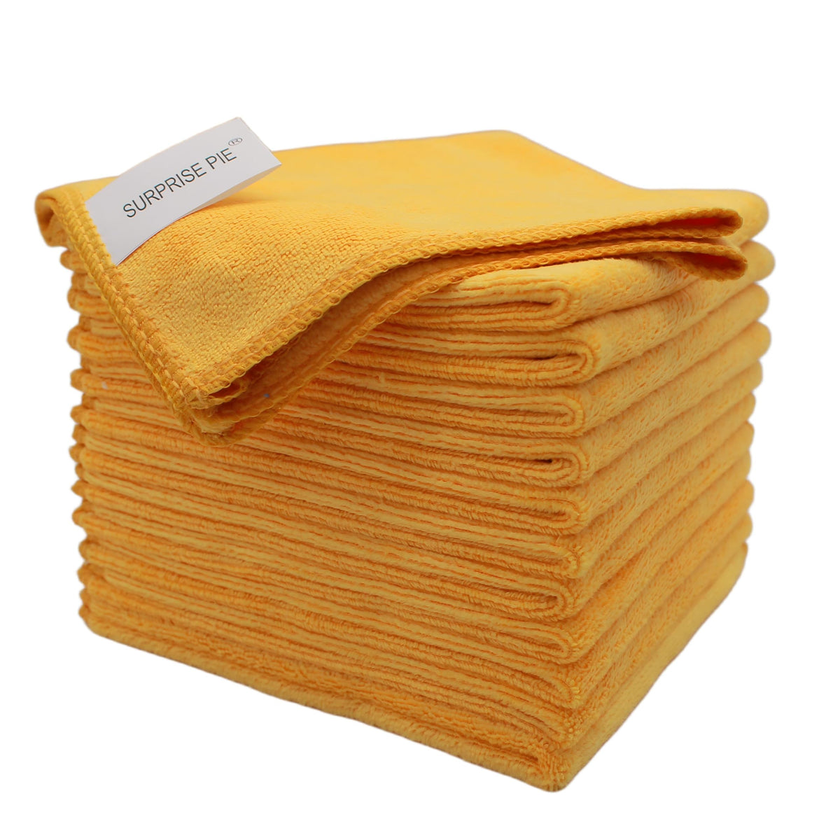 400 GSM Microfiber Cleaning Cloths, Ultra Absorbent, Thick, Lint Free Reusable Cleaning Cloths for Kitchen, Glass, Stainless Steel, Car Detailing & Household Cleaning, 6 Pack, 12" x 12"