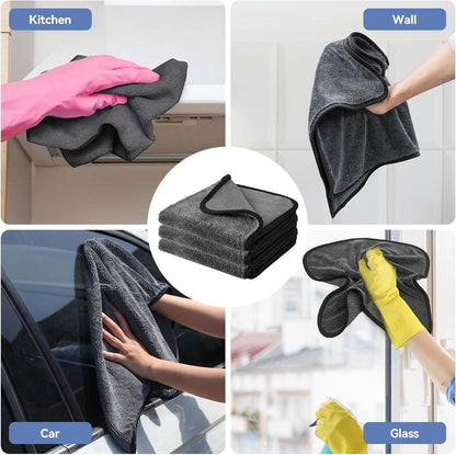 Shiny Cleaning Wipes Shower Cleaning Cloths- 3pcs Super Absorbent Microfiber Bath Towels for Effortless Cleaning of Windows, Bathroom, Car & Home Toilet - Shiny Cleaning Wipes（15.7x23.6in