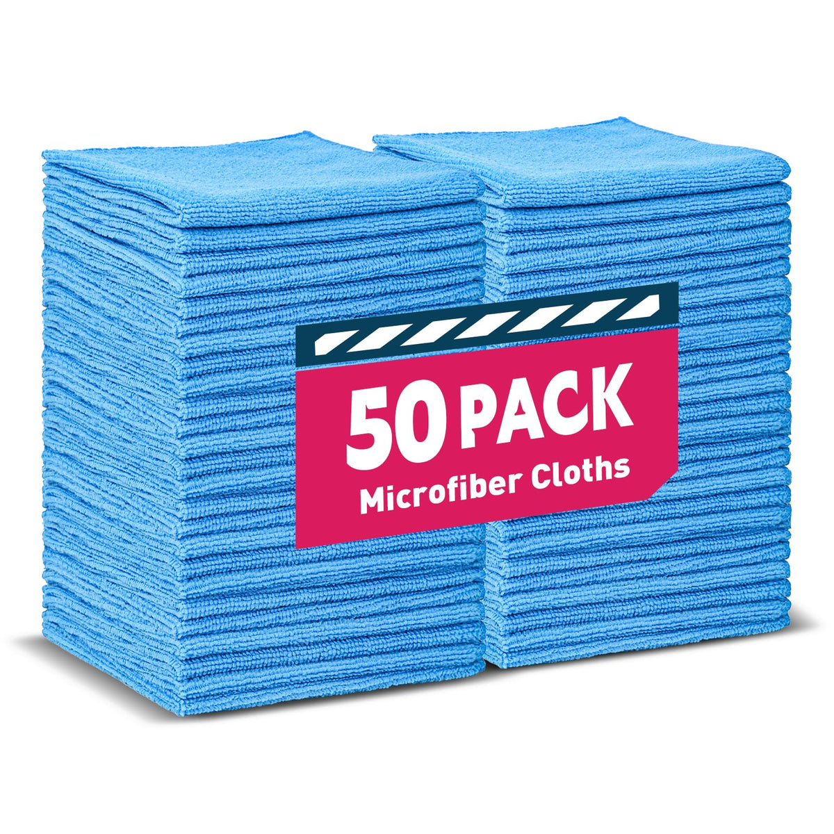 TEAWOO Microfiber Cleaning Cloths-50 Pack, Microfiber Towels Bulk