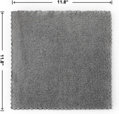 12 Pack Cleaning Cloth,Ultra Soft Absorbent Quick Drying Microfiber Cleaning rags,No scratches,Reusable,Washable,Lint Free Cleaning Towels for Kitchen,Window,Glass,car,11.8"×11.8",(Multicolor)