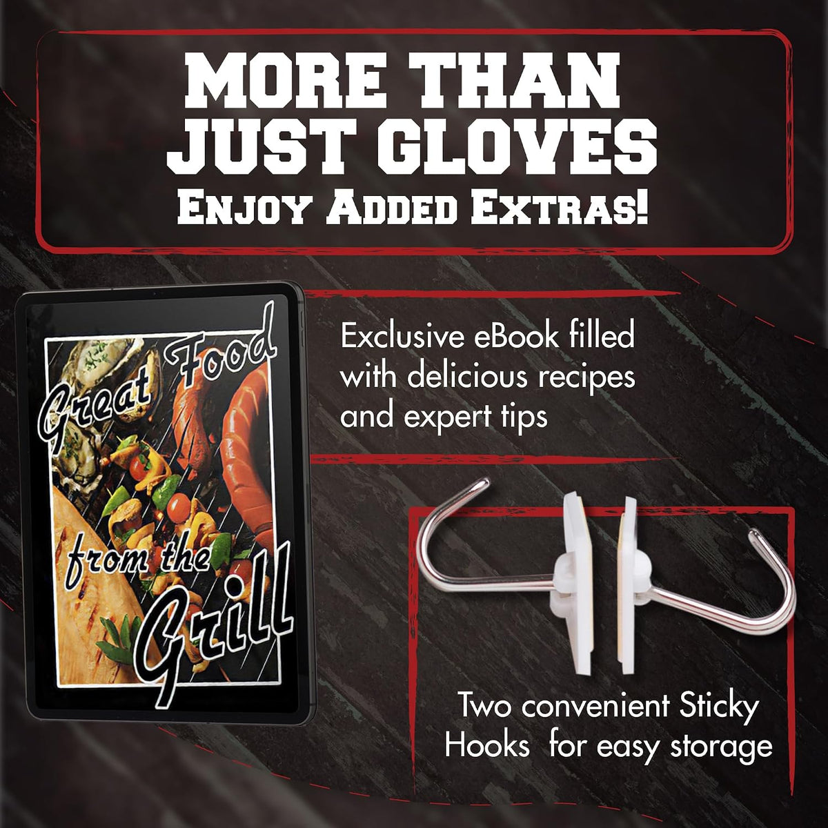 KITCHEN PERFECTION Smoker BBQ Grill Gloves - Heat Resistant Oven Mitts