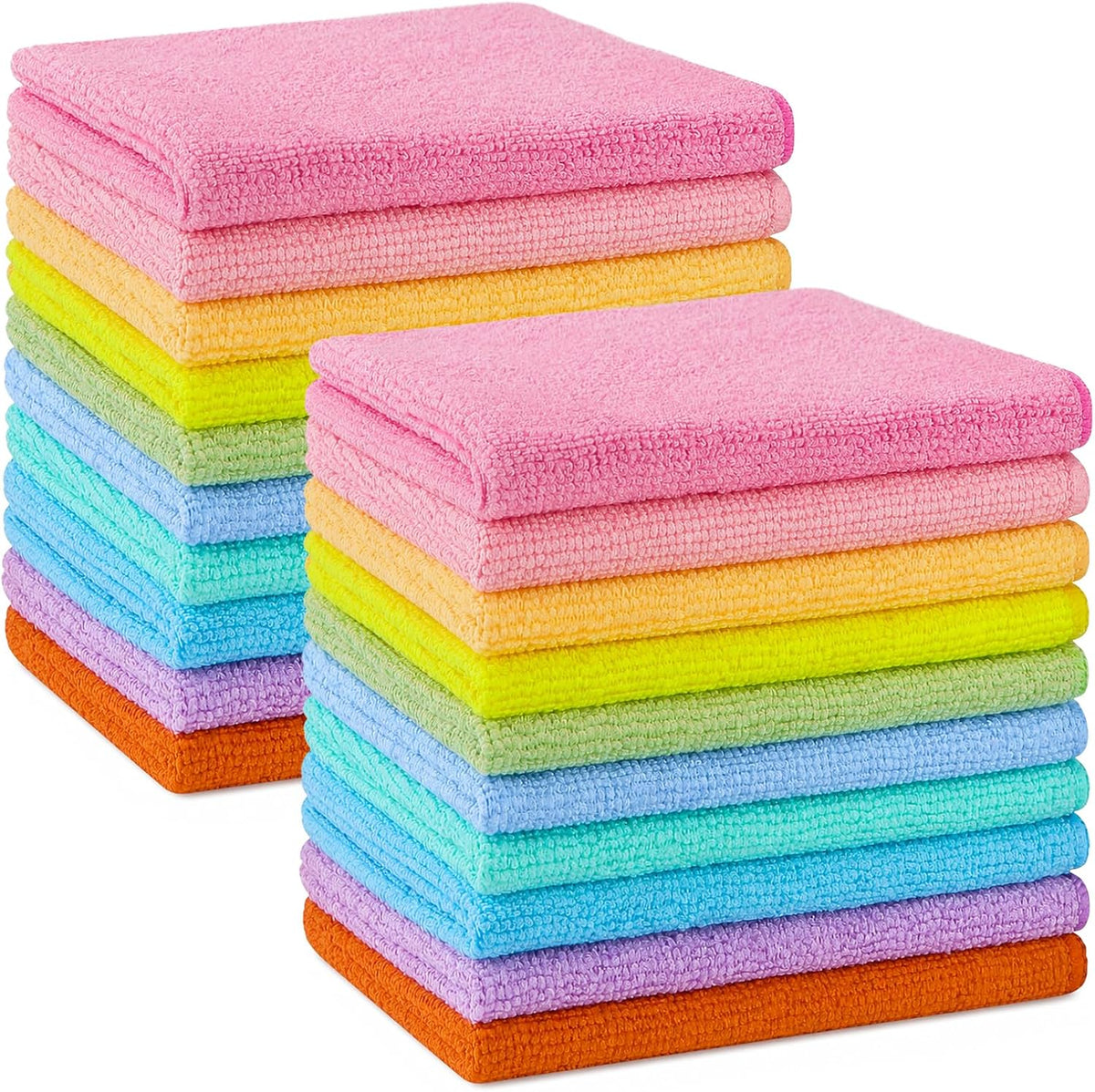 AIDEA Microfiber Cleaning Cloth-20PK, Microfiber Towels, Rags,11.5"×11.5"