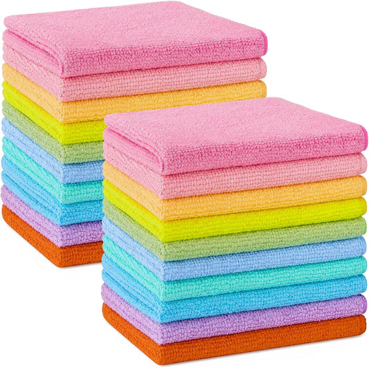 AIDEA Microfiber Cleaning Cloth-20PK, Microfiber Towels, Rags,11.5"×11.5"