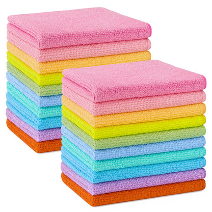 AIDEA Microfiber Cleaning Cloth-20PK, Microfiber Towels, Rags,11.5"×11.5"