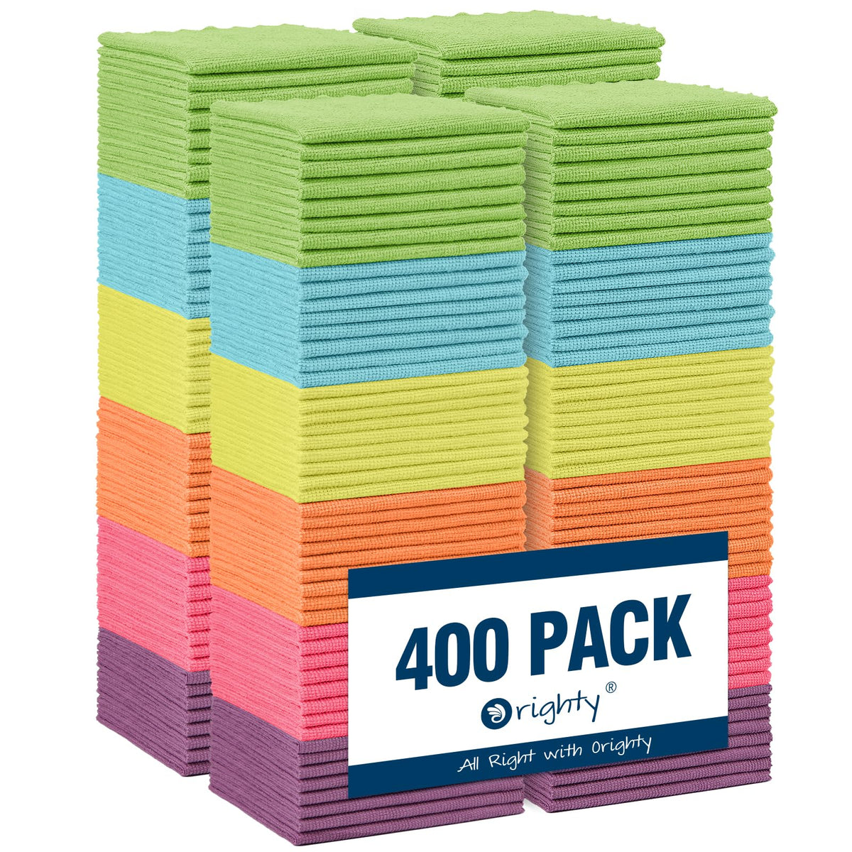 Orighty Microfiber Cleaning Cloth - 24 Pack, Cleaning Rags 12x11 inch