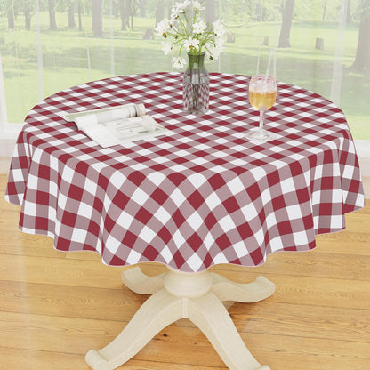 Smiry Fall Tablecloth, Flannel Backed Vinyl Table Cloth, 60"x84"