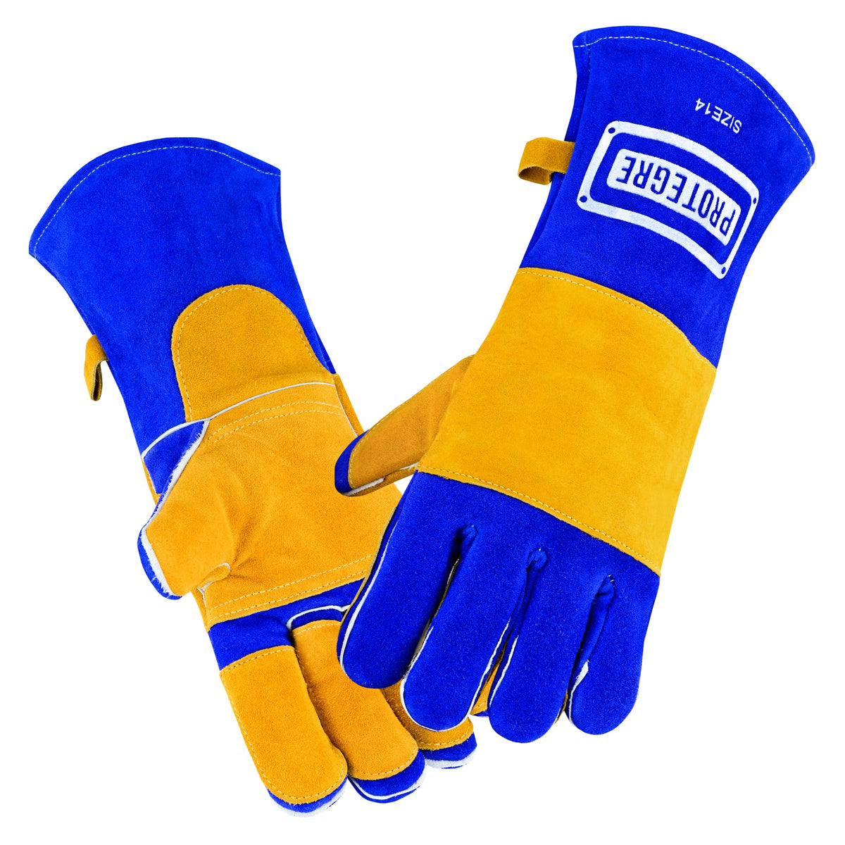 Welding Gloves 16” – 932°F Heat Resistant Leather Gloves with Kevlar – Heavy Duty BBQ & Cooking Gloves for Grill, Oven, Stove, Fireplace, Welding, Forge, MIG, TIG & High Heat Protection