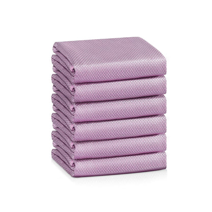 Fish Scale Streak Free Magic Glass Window Car Mirror Microfiber Cleaning Cloth Cleaner Cloths,Lint Free Stainless Steel Windshield Shower Cleaning Cloth,Miracle Polishing Towels Shiny Wipes,Pack 6,Mix
