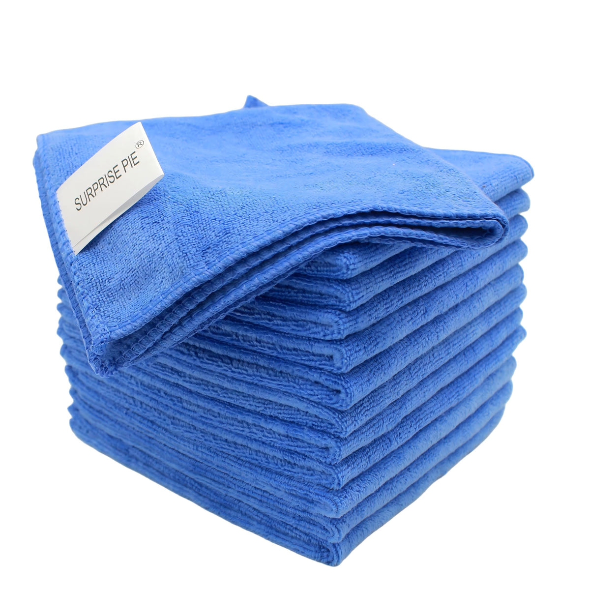 400 GSM Microfiber Cleaning Cloths, Ultra Absorbent, Thick, Lint Free Reusable Cleaning Cloths for Kitchen, Glass, Stainless Steel, Car Detailing & Household Cleaning, 6 Pack, 12" x 12"